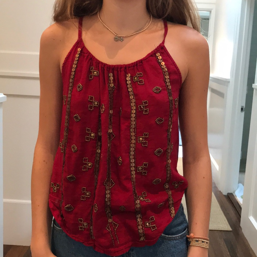 Lucky Brand beaded tank top